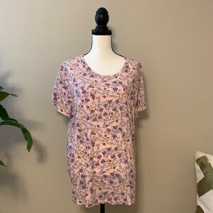 GAP xxl Floral Pink Women's Top EUC B55